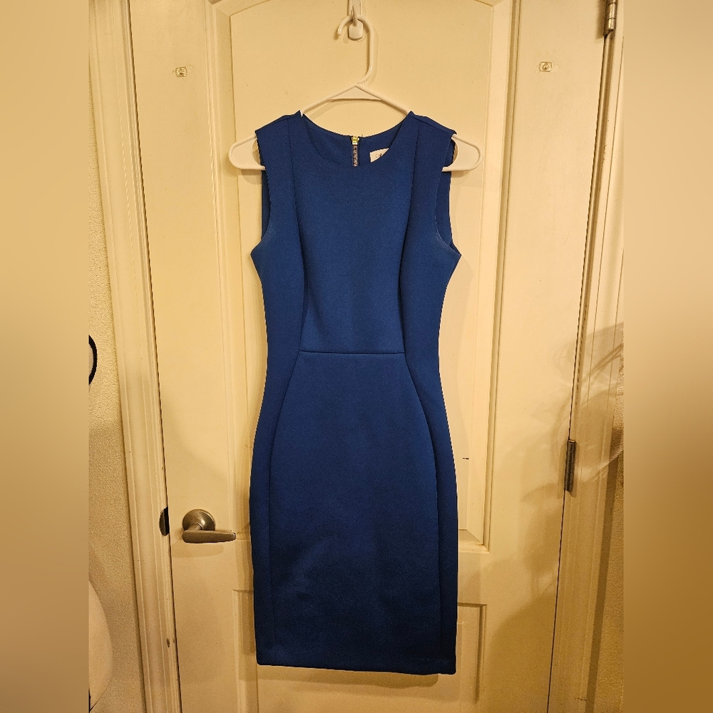 Calvin Klein Royal Blue Midi Dress Size 2